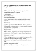 Nur 421 - Fundamentals - Ch&period; 42 Elsevier Questions With Complete Solutions