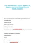 West coast EMT Block 4 Exam Newest 2026  Questions and Correct Detailed Answers  Already Graded A&plus; West coast EMT Block 4 Exam Newest 2026  Questions and Correct Detailed Answers  Already Graded A&plus; 