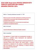  OLERE Study Guide UPDATED VERSION WITH  COMPLETE QUESTIONS AND CORRECT  ANSWERSVERIFIED 100&percnt; 