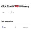 IUPUI Anatomy Final Exam ACTUAL EXAM ALL QUESTIONS AND CORRECT ANSWERS LATEST UPDATE THIS YEAR-JUST RELEASED