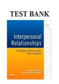 Interpersonal Relationships&colon; Professional Communication Skills for Nurses &lpar;7th Edition&rpar; by Elizabeth C&period; Arnold & Kathleen Underman Boggs &ndash; Test Bank &vert; Exam-Ready Questions with Complete Chapter Coverage