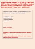 Student RDH Local Anesthesia ACTUAL PRACTICE EXAM 2026 2027 Most Recent Exam Actual Complete Real Exam Questions  And Correct Answers &lpar;Verified Answers&rpar; Already Graded A&plus; &vert;  Guaranteed Success&excl;&excl; &vert; Newest Exam &vert; Just Released&excl;&excl;  
