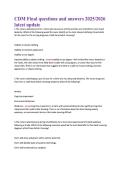 CDM Final questions and answers 2025&sol;2026  latest update 