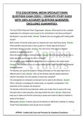 FTCE Educational Media Specialist Exam&vert; COMPLETE STUDY GUIDE WITH 100&percnt; ACCURATE QUESTIONS &ANSWERS&period; EXCELLENCE GUARANTEED&period;
