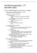 Samenvatting 2025-2026 -  E082015A &lpar;Architectuuractualia&rpar;