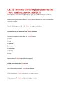 Ch&period; 12 Infection&colon; Med Surgical questions and  100&percnt; verified Answer 2025&sol;2026 