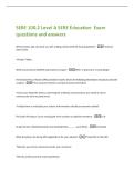 SERE 100&period;2 Level A SERE Education  Exam  questions and answers 
