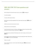 SERE 100&period;2 PRE TEST Exam questions and  answers 