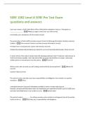 SERE 1002 Level A SERE Pre Test Exam  questions and answers 