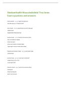 ShadowHealth Musculoskeletal Tina Jones  Exam questions and answers 