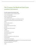 The CV system The Blood and Heart Exam  questions and answers 
