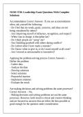 NURS 3720&colon; Leadership Exam Questions With Complete Solutions