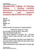 Chamberlain College of Nursing &vert; NR509 - i Human Carlotta RusseName&colon; Carlotta Russe &vert; Latest questions and answers 2026&lpar;GUARANTEED SUCCESS&rpar;