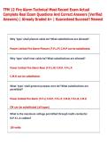 TFM 12 Fire Alarm Technical Most Recent Exam Actual  Complete Real Exam Questions And Correct Answers &lpar;Verified  Answers&rpar; &vert; Already Graded A&plus; &vert; Guaranteed Success&excl;&excl; Newest 
