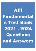 ATI Fundamentals Nursing Test Bank 2021&ndash;2023 &ndash; 100&percnt; Verified Questions and Answers for Exam Preparation