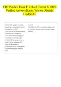 CRC Practice Exam C with all Correct & 100&percnt; Verified Answers &vert;Latest Version &vert;Already Graded A&plus; 