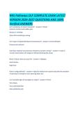 NHS Pathways DLP COMPLETE EXAM LATEST VERSION 2026-2027 QUESTIONS AND 100- Verified ANSWERS &period;pdf