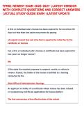 TFM01 NEWEST EXAM 2026-2027 LATEST VERSION  WITH COMPLETE QUESTIONS AND CORRECT ANSWERS  ACTUAL STUDY GUIDE EXAM LATEST UPDATE 
