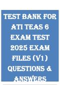 ATI TEAS 6 Exam 2022 &ndash; Official Exam File V1 with English Questions and Verified Answers
