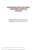 Bodhi Brown Case Study &ndash; Week 4 Assessment &vert; Complete Solution and Detailed Analysis &vert; Nursing Coursework Material