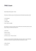 TREC Exam Questions with Complete Questions and Correct Answers