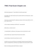 TREC Final Exam Questions and Answers&vert; Chapter one
