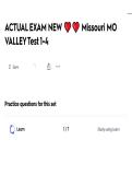 Missouri MO VALLEY Test 1-4 ACTUAL EXAM ALL QUESTIONS AND CORRECT ANSWERS LATEST UPDATE THIS YEAR-JUST RELEASED&period;pdf