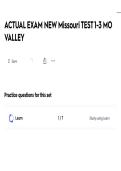 Missouri TEST 1-3 MO VALLEY ACTUAL EXAM ALL QUESTIONS AND CORRECT ANSWERS LATEST UPDATE THIS YEAR-JUST RELEASED&period;pdf