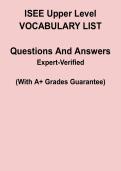 ISEE Upper Level Vocabulary List &ndash; Complete Study Guide & Practice PDF