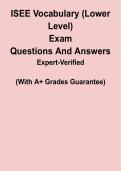 ISEE Vocabulary &lpar;Lower Level&rpar; &ndash; Complete Study Guide & Practice PDF
