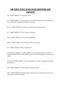 AIR FORCE STUDY GUIDE EXAM QUESTIONS AND ANSWERS