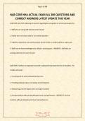 NAB CORE NHA ACTUAL EXAM ALL 300 QUESTIONS AND CORRECT ANSWERS LATEST UPDATE THIS YEAR&period;pdf