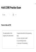 NAB Core Exam ACTUAL EXAM ALL QUESTIONS AND CORRECT ANSWERS LATEST UPDATE THIS YEAR-JUST RELEASED&period;pdf