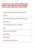 CVS 204 ACTUAL EXAM 3&vert;LATEST VERSION WITH  COMPLETE QUESTIONS AND CORRECT ANSWERS  ACTUAL STUDY GUIDE EXAM LATEST UPDATE  