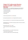 Chapter 20&colon; Cardiovascular Disorders  questions and 100&percnt; verified answers  2025&sol;2026