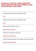 CVS 204 Exam 2  2026-2027 LATEST VERSION WITH  COMPLETE QUESTIONS AND CORRECT ANSWERS ACTUAL  STUDY GUIDE EXAM LATEST UPDATE  