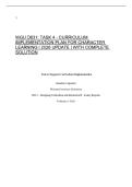 WGU D631&colon; TASK 4 - CURRICULUM IMPLEMENTATION PLAN FOR CHARACTER LEARNING &vert; 2026 UPDATE &vert; WITH COMPLETE SOLUTION