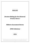 NSG6005 Advanced Pharmacology Midterm Assessment Review &vert; 2026&ndash;2027 &vert; Exam Questions with Verified Answers and Rationales