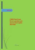 CRDR Final Exam  Review questions and  answers latest update  2025&sol;2026