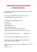 NRSG 225 Exam &num;1 Questions With Complete Answers 