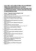 WGU C949 &ndash; DATA STRUCTURES AND ALGORITHMS OBJECTIVE ASSESSMENT &vert; OA V1 AND V2 COMPREHENSIVE QUESTIONS AND ANSWERS WITH DETAILED SOLUTIONS &ndash; NEWLY UPDATED FOR 2026 GUARANTEED SUCCESS