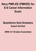 Navy PMK-EE &lpar;PMKEE&rpar; for E-6 Career Information &ndash; Study Guide & Exam Resource PDF