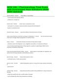 NCM 106 &ndash; Pharmacology Final Exam with Guaranteed Pass Solutions 2025-2026 Updated&period;