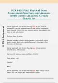 NUR 643E Final Physical Exam  Assessment Questions and Answers  &lpar;100&percnt; Correct Answers&rpar; Already  Graded A&plus; 