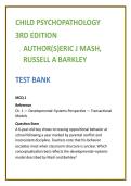Child Psychopathology Test Bank 2026 &vert; Mash Barkley 3rd Ed &vert; Graduate MCQs &vert; Developmental Psychopathology