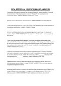 OPM 3000 EXAM 1 QUESTIONS AND ANSWERS