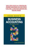 Solutions Manual for Frank Wood&rsquo;s Business Accounting&comma; Volume 2&comma; Fourteenth New Edition by Alan Sangster &vert; Latest Update 2026 Exam Prep Graded A&plus;