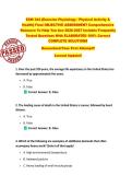 EXW 344 &lbrace;Exercise Physiology &sol; Physical Activity &  Health&rcub; Final OBJECTIVE ASSESSMENT Comprehensive  Resource To Help You Ace 2026-2027 Includes Frequently  Tested Questions With ELABORATED 100&percnt; Correct  COMPLETE SOLUTIONS  Guaranteed Pass First Attempt&excl;