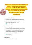 WGU D344 DIAGNOSTIC PROCESSES &sol;PMHNP D344  OBJECTIVE ASSESSMENT Comprehensive  Resource To Help You Ace 2026-2027 Includes  Frequently Tested Questions With ELABORATED  100&percnt; Correct COMPLETE SOLUTIONS  Guaranteed Pass First Attempt&excl;&excl;  Current Update&excl;&excl;