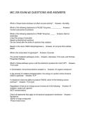 MIC 205 EXAM -2 QUESTIONS AND ANSWERS